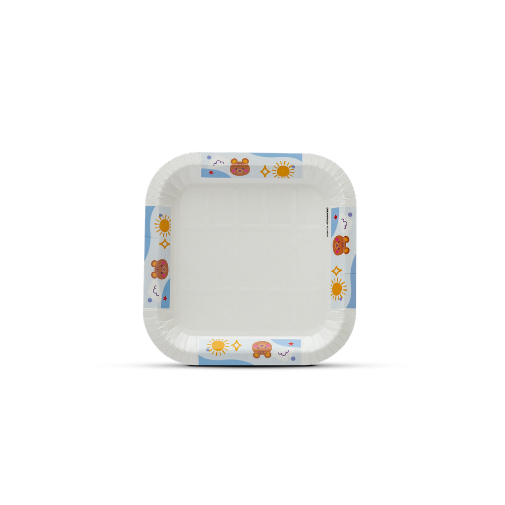 Plato Cuadrado 6" -  Fiestero Niños