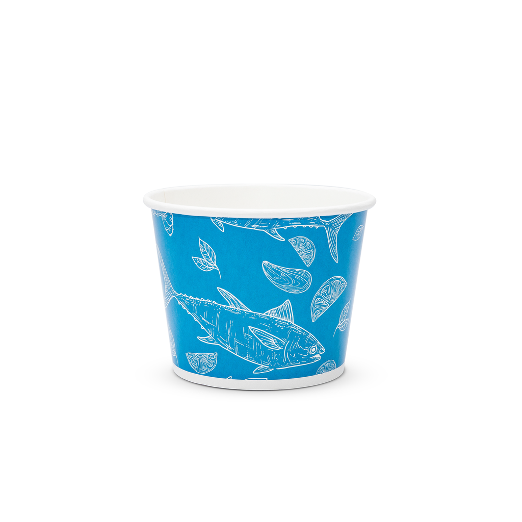 Paper food container 32 oz - Ocean Mix