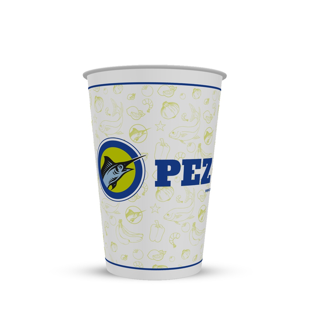 Vaso Bebida Fría 16 Oz Pez Azul