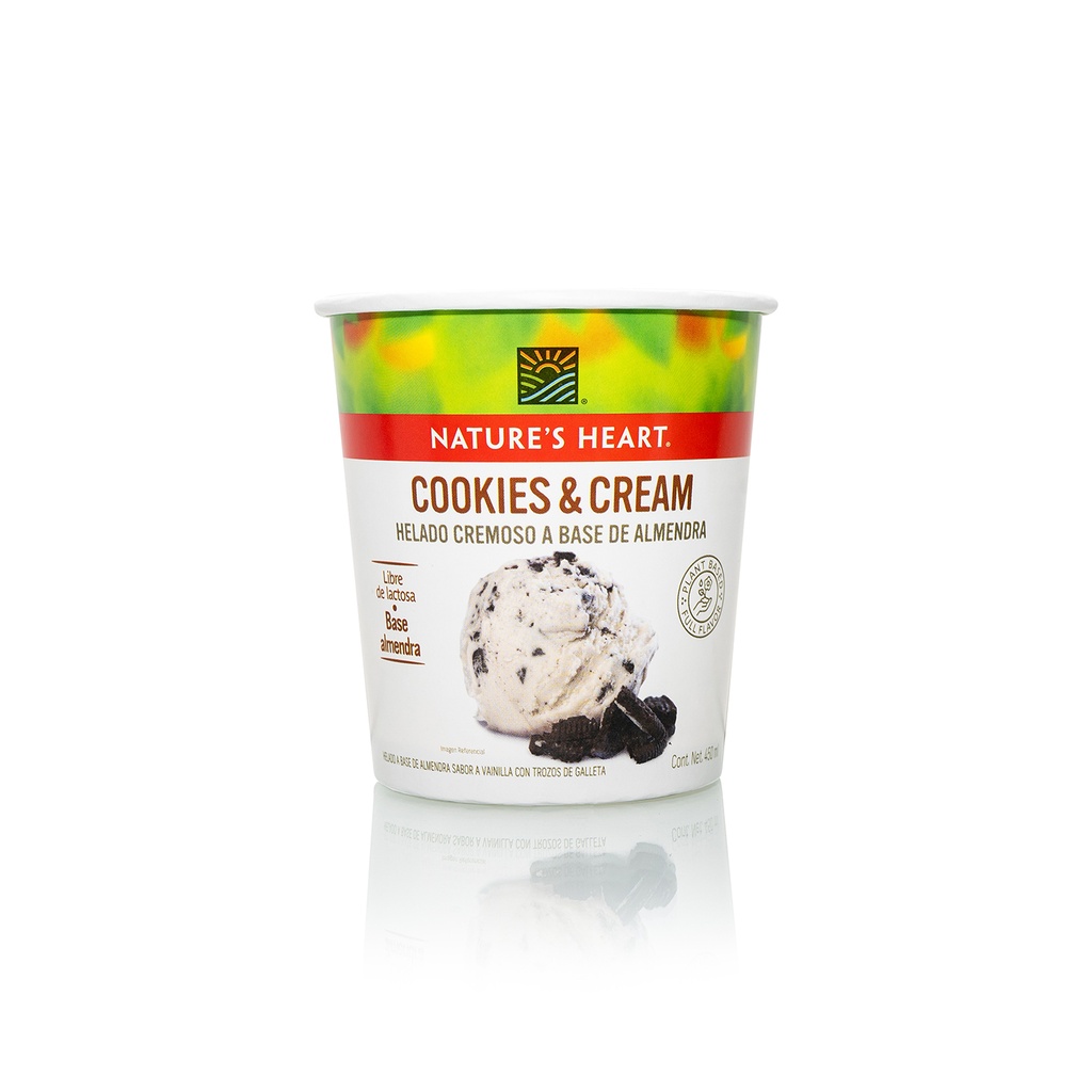 1/2 Lt Nature’S Hearts Cookies And Cream Paper Container