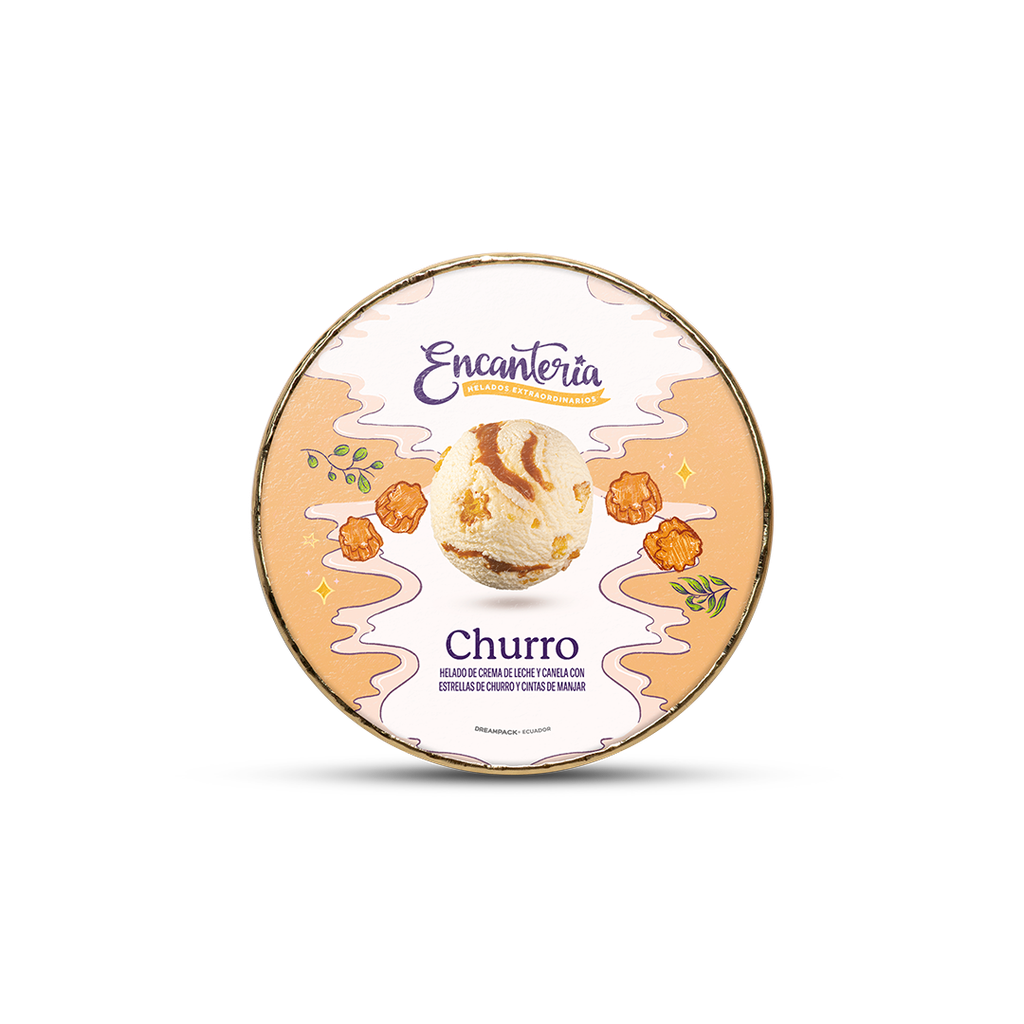 TAPA DE PAPEL 1/2 LT CHURRO ENCANTERÍA / TIRA METALIZADA