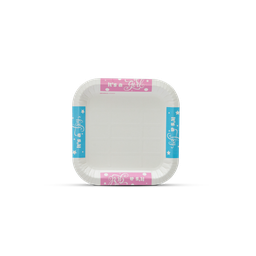 Plato Cuadrado 6" -  Baby Shower