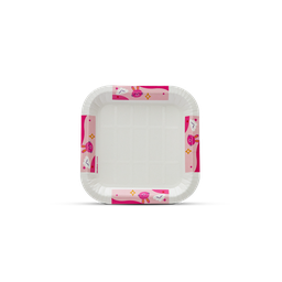 Plato Cuadrado 6" -  Fiestero Niñas