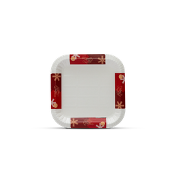 Plato Cuadrado 6" -  Navideño