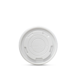 Tapa Plástica Tarrina 12/16 Oz Blanca Con Perforación (IM)
